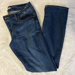 CAbi Style 222 Laguna Slim Boyfriend Jeans Dark Wash Straight Leg Denim Women 6